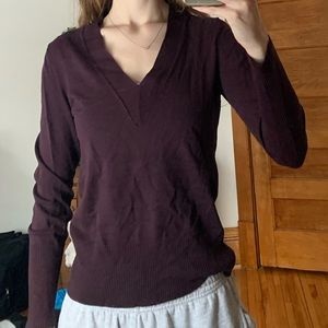 Maroon Cashmere V-neck!